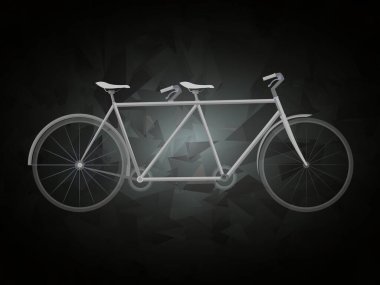 Bisiklet turu, pist, bisiklet, geometrik, bisikletçi stilize vektör. Genç bir adam bisiklet sürüyor. Spor aktivitesi.