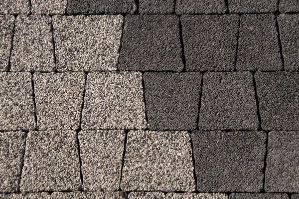 Простая Быстрая Конструкция Городской Тротуар Цементных Булыжников Двух Цветов — стоковое фото