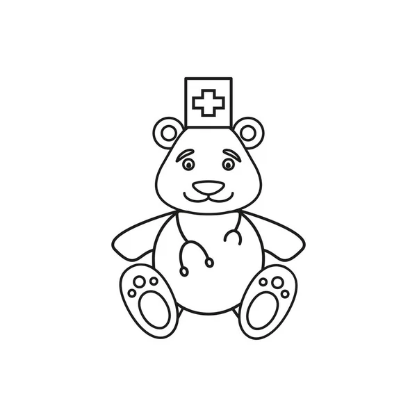 Niedźwiedź medycznych ikony — Wektor stockowy