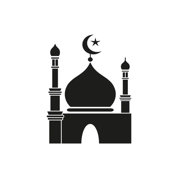 Ramadan kareem schwarze Ikone — Stockvektor