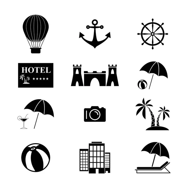 Yaz tatil Icons set