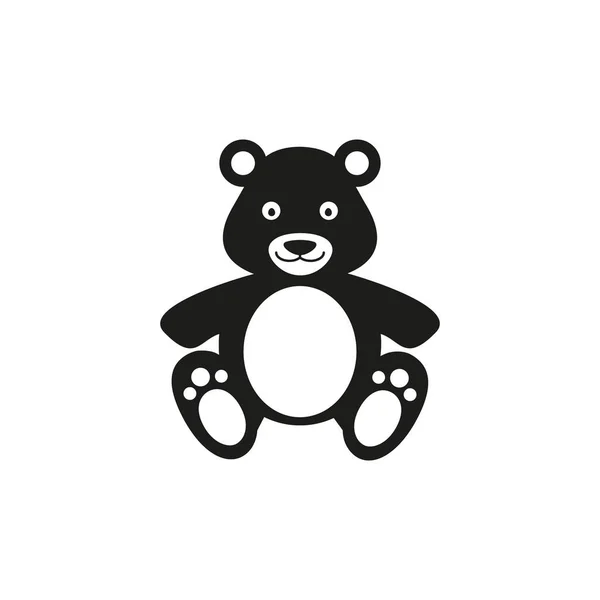 Niedźwiedź obecny ikona zabawka — Wektor stockowy