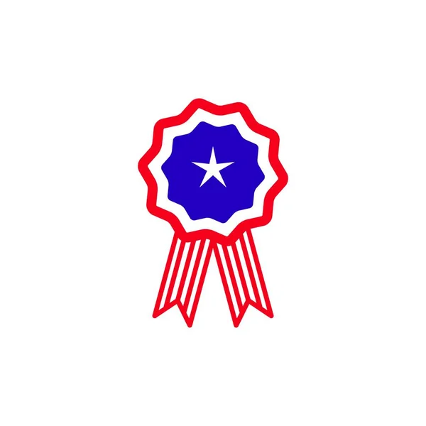 Medal Usa czwartego lipca ikona — Wektor stockowy