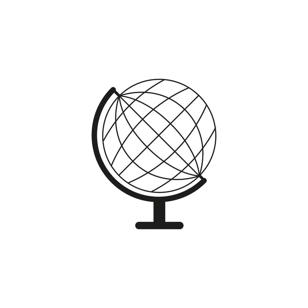 Globe croquis icône — Image vectorielle