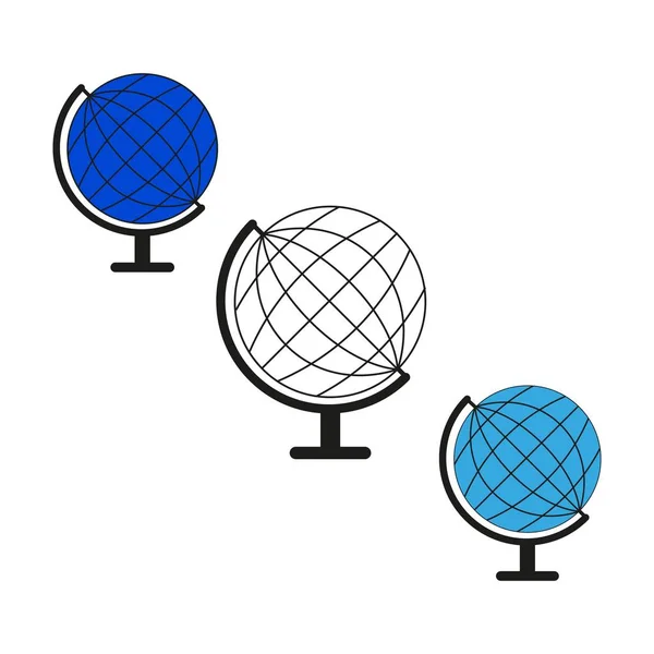 Набор эскизов мировых икон Globe — стоковый вектор