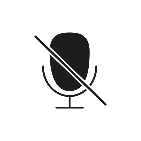 Ikona mikrofonu ztlumit hlas — Stockový vektor