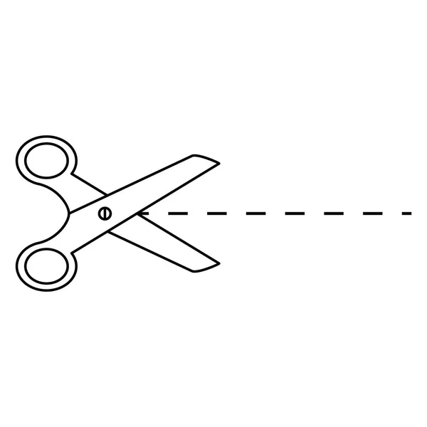 Tijeras de corte rebanada división de icono — Archivo Imágenes Vectoriales