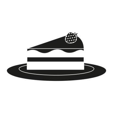 Bir parçası cheesecake simgesi panna kek