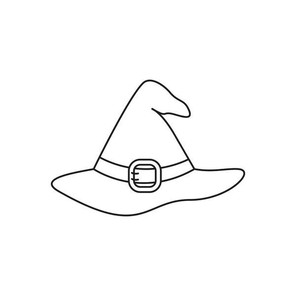 Chapéu de ícone bruxaria helloween o mal — Vetor de Stock