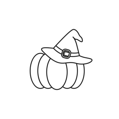 Kabak şapka simgesi Cadılar Bayramı partisi ile