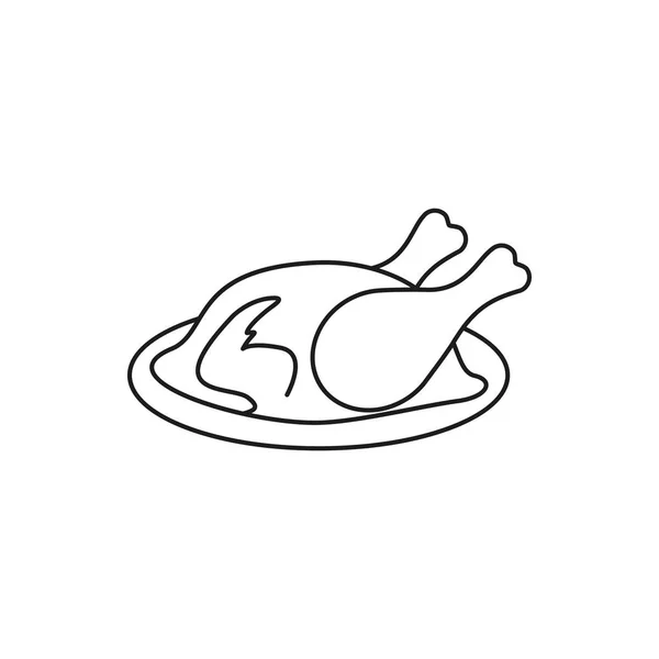 アイコン良い一日の感謝祭の七面鳥 — ストックベクタ