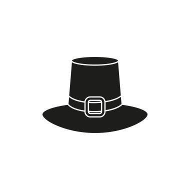 Şükran günün şapka siyah simgesi