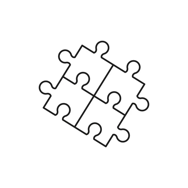 PUZZEL-vonal ikonok a játék ügyességi — Stock Vector