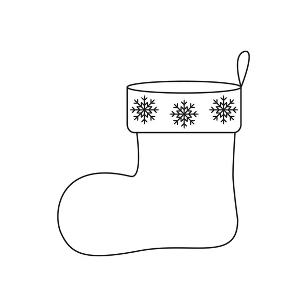 Una Navidad de icono de calcetín una sorpresa — Archivo Imágenes Vectoriales