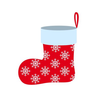 Bir Noel renkli çorap simgesinin