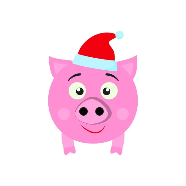 Свинка новорічна ікона в кольорі — стоковий вектор