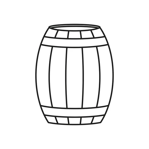 Een vat wijn of bier pictogram — Stockvector