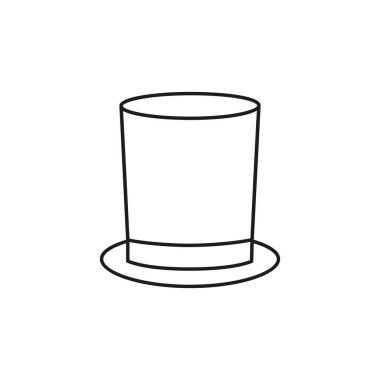 Beyefendi simgesi anahat için bir şapka silindir