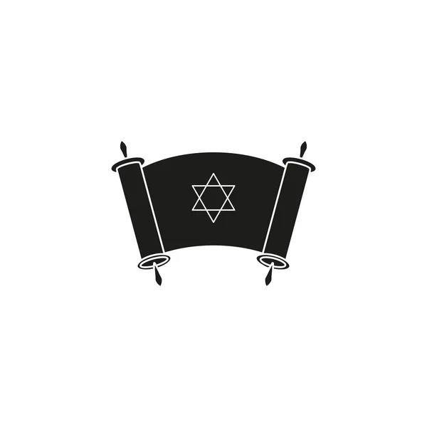 Glad dag av Hanukkah dag ikonen svart — Stock vektor