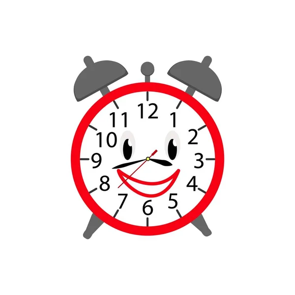 Alarm clock icon in color for children — Stock Vector