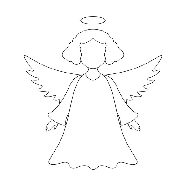 Un ange de Noël de l'icône joyeux Noël — Image vectorielle