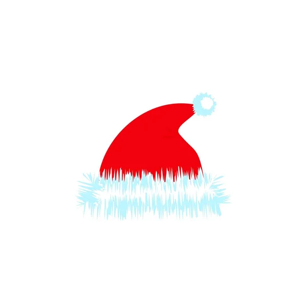 Ein weihnachtlicher Hut aus farbigem Symbol Feiertag — Stockvektor