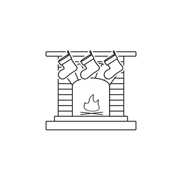 Kominek kafle kominowe kominku ikony — Wektor stockowy