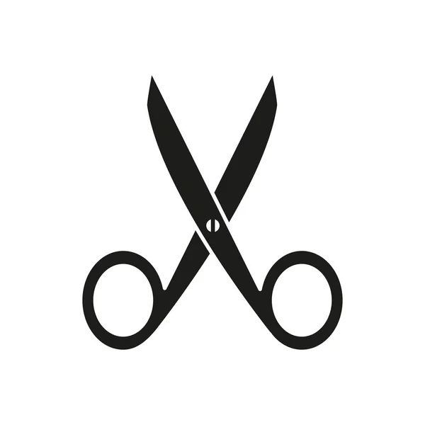 Scissors of icon school work cut dividing black — Stock Vector