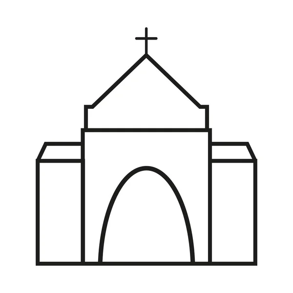 Kerk van pictogram godsdienst van Christendom — Stockvector