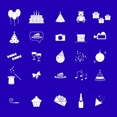 Ot Doğum günü partisi hapy gün Icons set