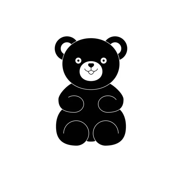 Urso ursinho brinquedo ícone para presente do bebê Vetores De Stock Royalty-Free