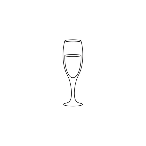 Келих ікони шампанського на свято — стоковий вектор