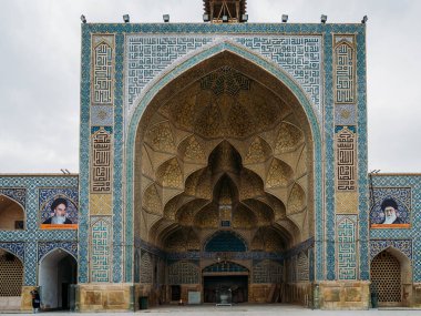 Nakş-e Cihan Meydanı, Isfahan, Iran tarihi Imam Camii. İnşaat 1611 başladı ve İslami dönemde İran mimarisinin başyapıtlarından biridir