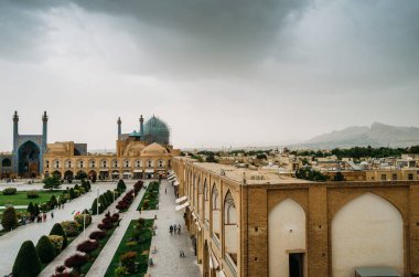 Nakş-ı Cihan Meydanı İran İsfahan '. Havadan görünümü