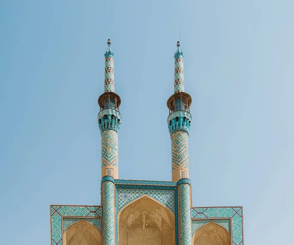 Mezquita Jameh, Mezquita Masjed-i Jame, Yazd, Irán . — Foto de Stock
