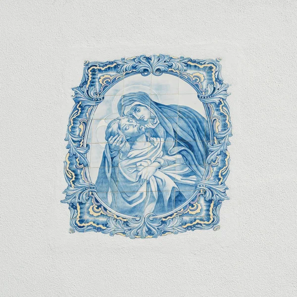 Cascais, Portogallo - 8 giugno 2018: La pittura religiosa degli azulejos a Braga - Portogallo — Foto Stock