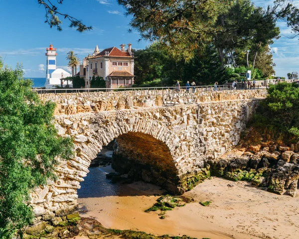 Santa Marta deniz feneri ve Belediye Müzesi Cascais, Portekiz. — Stok fotoğraf