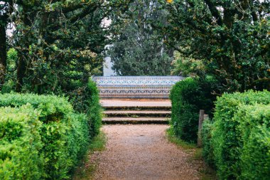 12. yüzyıl manastır Tomar - Tomar, Portekiz - Unesco Dünya Mirası avlusu, Portekizce tarzı azulejo fayans