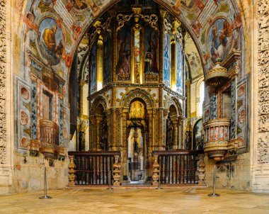 12. yüzyıl manastır Christ - Tomar, Portekiz içinde Manuelin NEF. UNESCO Dünya Mirası Site Ref: 265