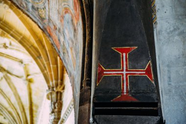 Malta Manuelin NEF 12. yüzyıl manastır Christ - Tomar, Portekiz içinde çapraz. UNESCO Dünya Miras Listesi