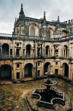 Claustro de D. Joao III, courtyard at 12th-century Convent of Christ in Tomar, Portugal UNESCO World Heritage Site Ref: 264 clipart
