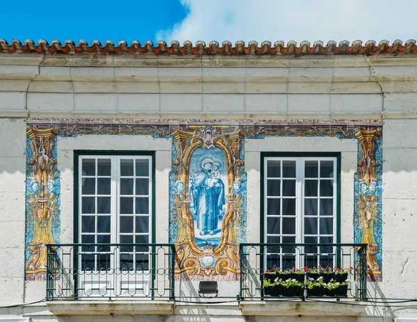 Cascais Portugália 2018 Június Portugál Azulejos Városháza Cascais Portugália — Stock Fotó