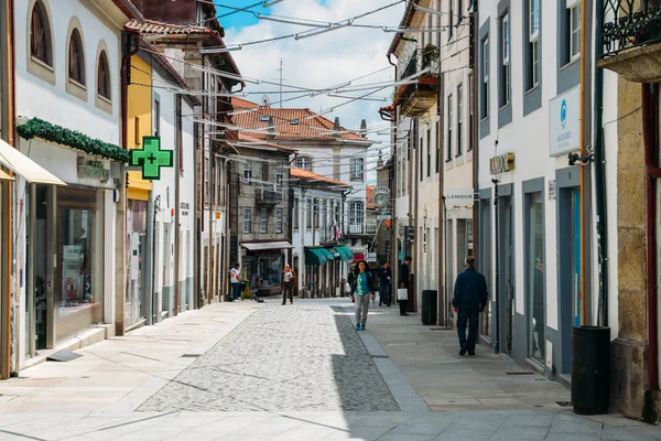 Commercial street in Guarda, Portugal — Stock Photo, Image