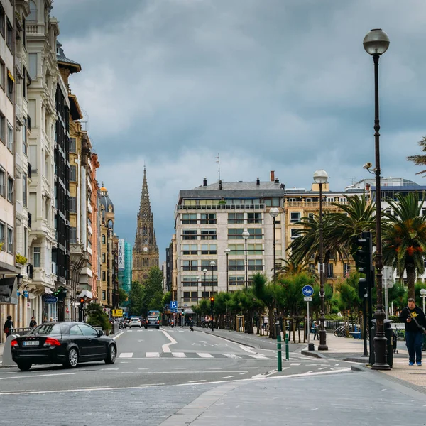 The Cathedral of the Good Shepherd on a cloudy day in San Sebastian — Stock Photo, Image