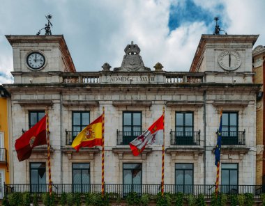 Geleneksel mimari Plaza Mayor, Burgos, İspanya