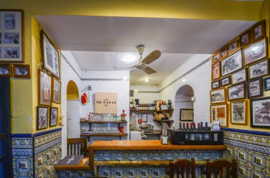 Boğa güreşi temalı tapas bar Cordoba tarihi merkezinde iç