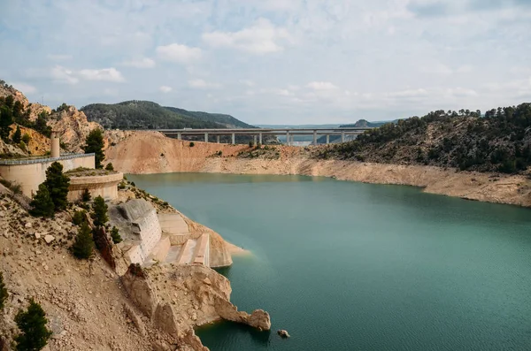 Blue-green water reservoir of Contreras, Spain