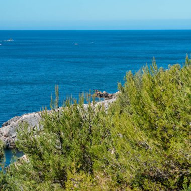 Bir koyu sahil Sesimbra, Portekiz kapalı kristal berraklığında Akdeniz suları keşfetmek kanocu