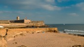 Carcavelos beach közelében Lisszabon, Portugália-az Atlanti-óceánra néző