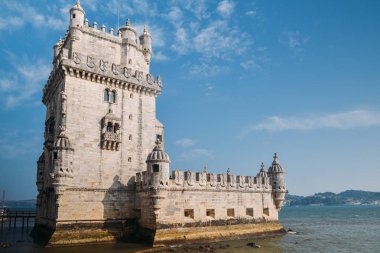 Lizbon - Portekiz Tejo Nehri'nin kıyısında, Belem Tower'da görüntülemek